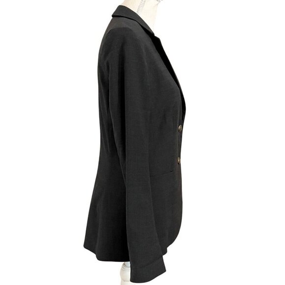 ARITZIA TALULA CHARCOAL GREY SINGLE BREASTED SLIM BLAZER - 2 - Picture 2 of 12